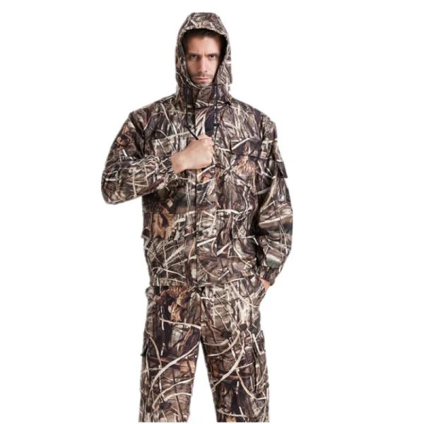 Calçado novo no outono inverno cenário bulrush camuflagem caça ao ar livre traje biônico traje de roupa tática e calça B1142
