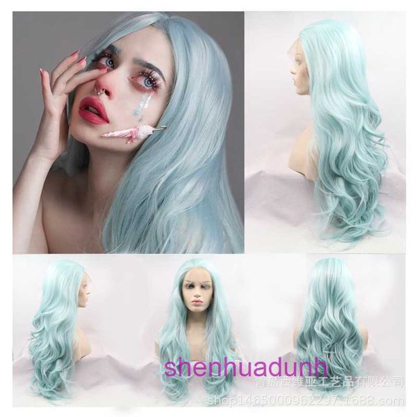 HD Body Wave evidenzia parrucche per capelli umani in pizzo in pizzo per le donne Qingdao xiwei Wig Wig Wig Cosplay Cosplay Womens Free Slitt Free Long Curly Big Head Cover