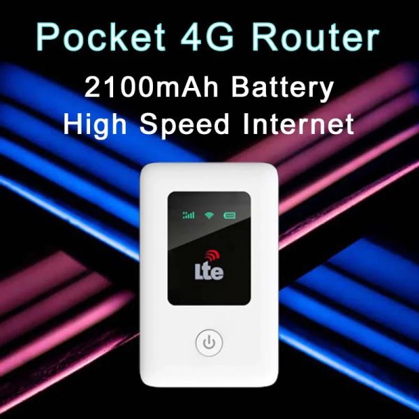Маршрутизаторы 4G Router Wireless LTE Wi -Fi модемой карты маршрутизатора MiFi Pocket Hotso -точка встроенная батарея портативная wifi 10 пользователей Wi -Fi пользователи Wi -Fi