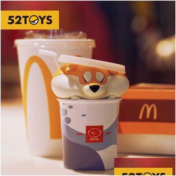 Tea Haustiere süße Shiba Inu Fastfood -Serie Tide Play Figuren Überraschungstasche Desktop Model Figur kreatives Geburtstag Weihnachtsgeschenk Drop DHSBR