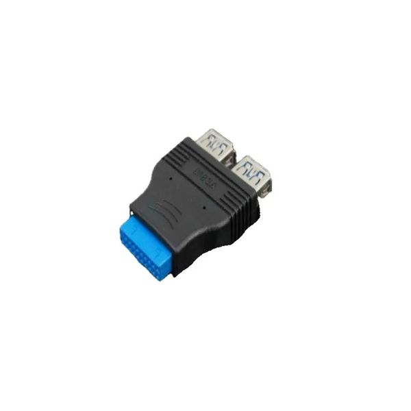 Yeni 2024 Anakart 2 Ports USB 3.0 Bir dişi - 20 pin başlayıcısı dişi konektör adaptörü USB 3.0 Uyumlu Veri Aktarım Oranı 4.8 Gbpsusb