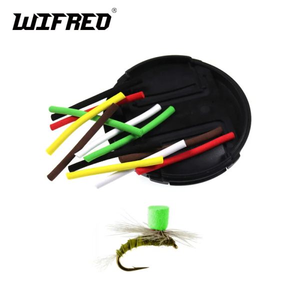 Accessoires Wifreo 20 Packs 4mm Fallschirmschaumstab Fliegenschaumflügel Zick -Rig -Schaumstangen Haar Rig schwimmend Fliegenfischer