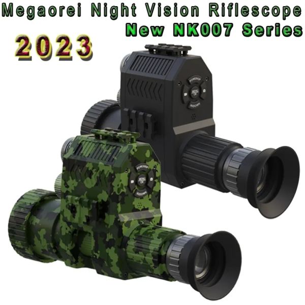 Câmeras Megaorei NK007 2023 NOVA câmera de visão de visão noturna de infravermelha monocular portátil 1080p com laser ir e digtal zoom 4