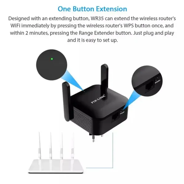 Roteadores wi -fi repetidores AP Router sem fio Pro 300Mbps 4 Antena do amplificador de sinais de extensão Rede Cobertura ampla função WPS de longo alcance