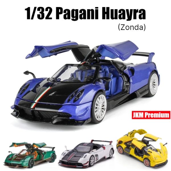 Автомобиль 1/32 Pagani Huayra Roadster Zonda Dinastia Miniature Toy Car JKM Diecast Super Sport Model Sound Light Collection тянет назад
