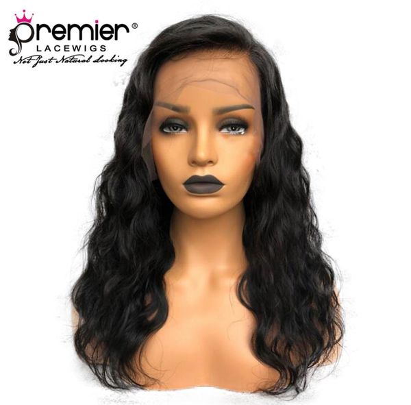Premier Top -Qualität voller Spitzenperücken im vorgefertigten gebleichten Knoten natürlicher Haaransatz Brasilianer Virgin Hair Body Wave Wigs6661599