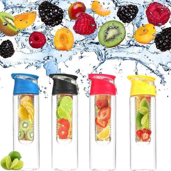 Garrafas de água 700ml/800ml BPA Fruta Fruta Infusor Garrafa Shaker Sports Sports Fitness Sport Drinking