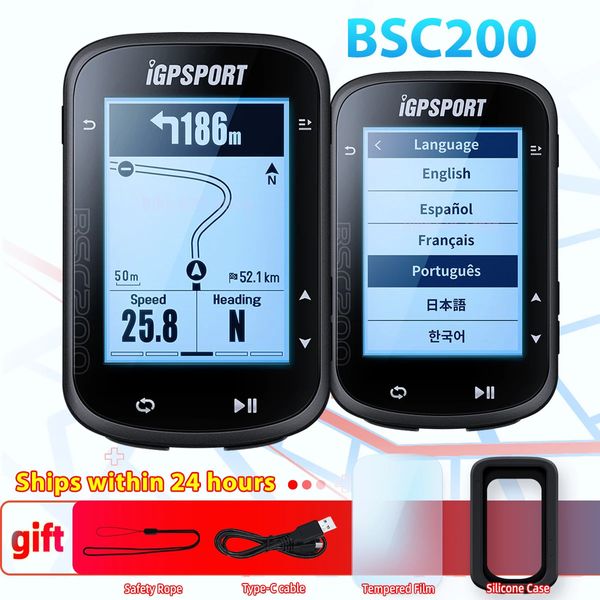 Igpsport BSC200 Bike GPS Computer Fahrrad Radfahren Navigation Navigation MTB Road Wireless Tachometer Kilometerzähler 25 Zoll Ameisenmesser 240411