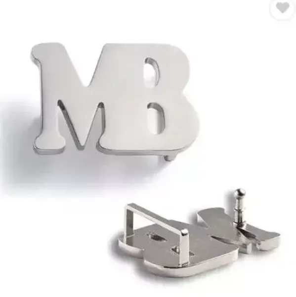 CLIPS 3Umetro Nome personalizzato Lettera Fibbia del logo Cinta per uomo Regalo personalizzato in acciaio inossidabile