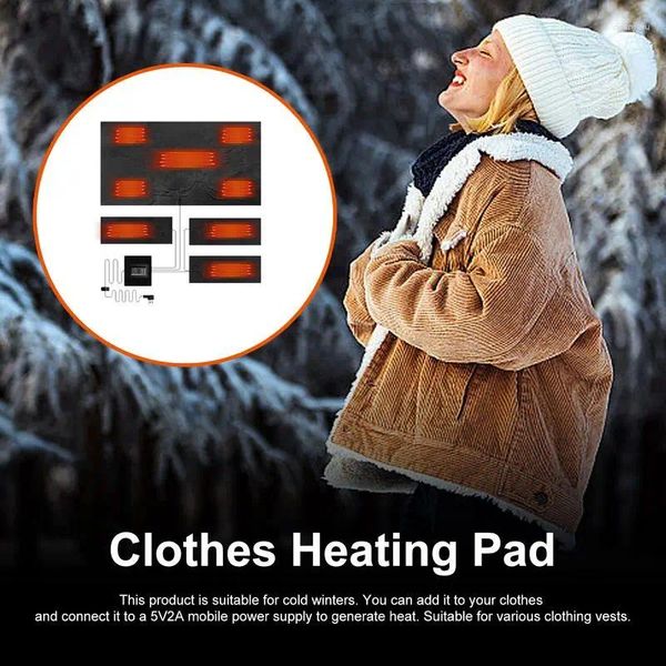 Jackets de caça 1 Defina a almofada de aquecimento USB, almofadas de pano aquecido ao ar livre, filmes de inverno quente para roupas diy