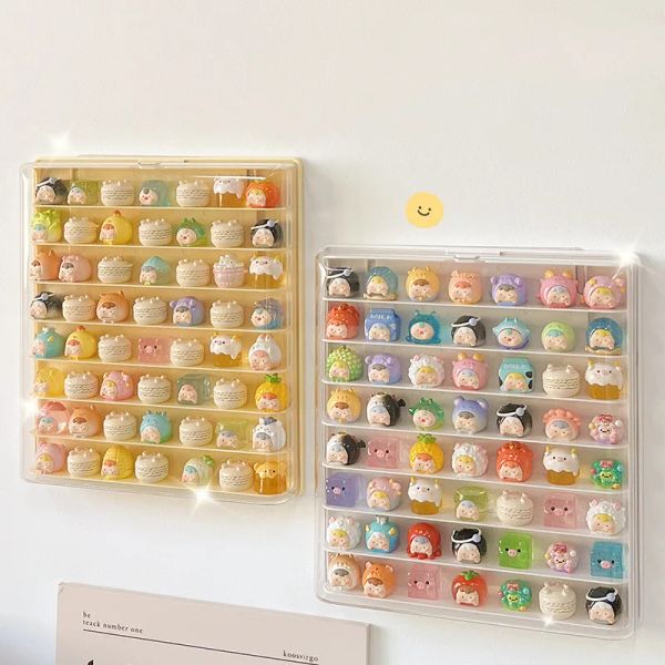 Bidoni bidoni nuovi mini bambole mini bambole carine anime figura kawaii ornamenti desktop display rack box by blind box casella