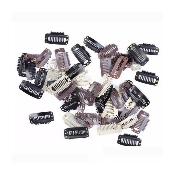 Haarverlängerungsclips Schwarzbraunes weißes 1000 Stück/Tasche Clip in China Factory Drop Lieferungsprodukte Zubehör Werkzeuge DHSEA