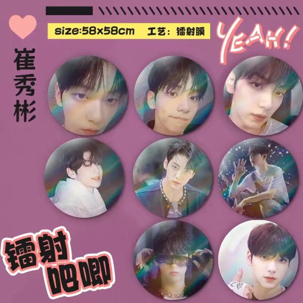 Borse 8pc/set txt txt soobin caricatore di copertina foto badge cui xiubin laser fine flash bang zaino decorazione