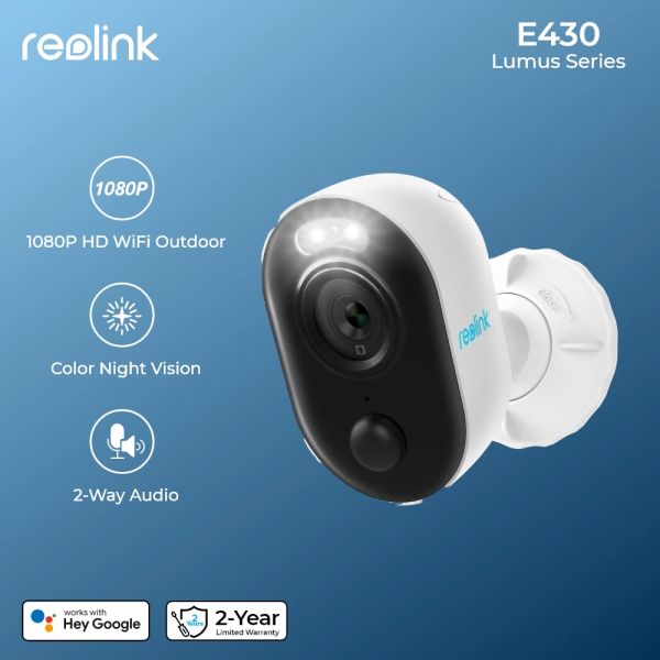 Камеры Reolink Lumus серия 1080p Wi -Fi Camera Spotlight HD Наружная беспроводная IP -камера Обнаружение движения Двухвея Аудио -камеры наблюдения