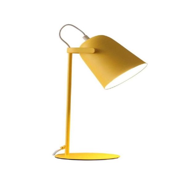 Настольные лампы современное искусство деко деко -нордическое стиль лампы для офисной спальни и обучения - Creative E27 Led Desk с окрашенным дизайном 220V Del Dhxks