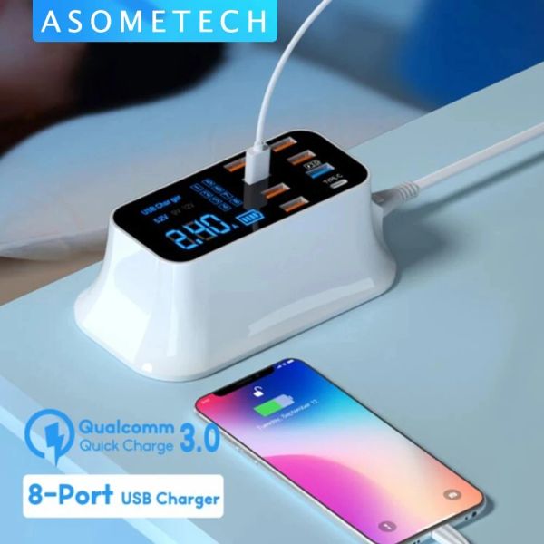 Заглушки Quick Charge 3.0 Smart USB Type C Зарядное устройство для зарядного устройства USB -зарядное устройство быстрого зарядки