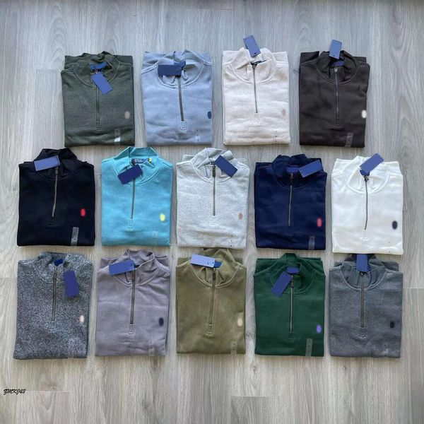 Polo Rl Laurens Man Man Hoodie для толстовки Ralphe Laurene Designer Zip Half Ralphe Laurenxe Polo Loak Horse Ralphe Lauren