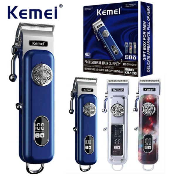 Trimmer Kemei KM1895 Haare Clipper Professional Herren Haarschneider elektrischer Haarschneidemaschine Verstellbare Länge Friseur Trimmermaschine