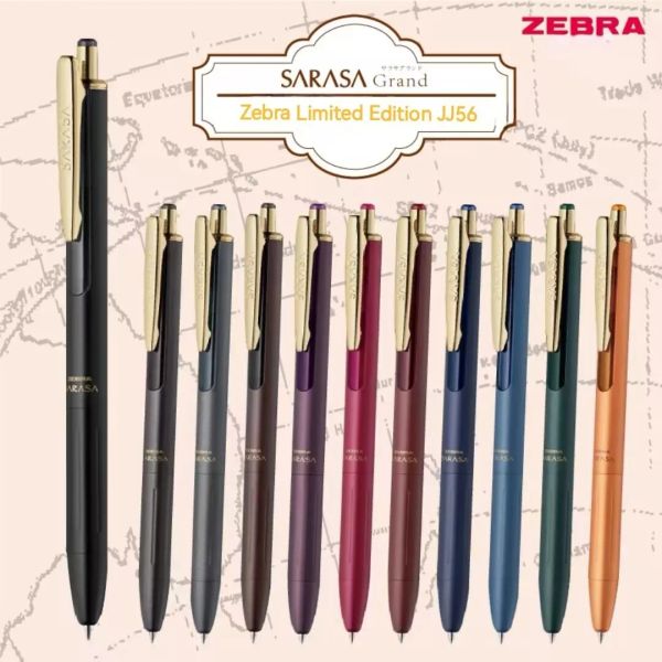 Pens Giappone Sarasa JJ56 Grand vintage 0,5 mm Pens Retro Color Ink Metal Penholder Sign Pen Stationery Stationery Office Product