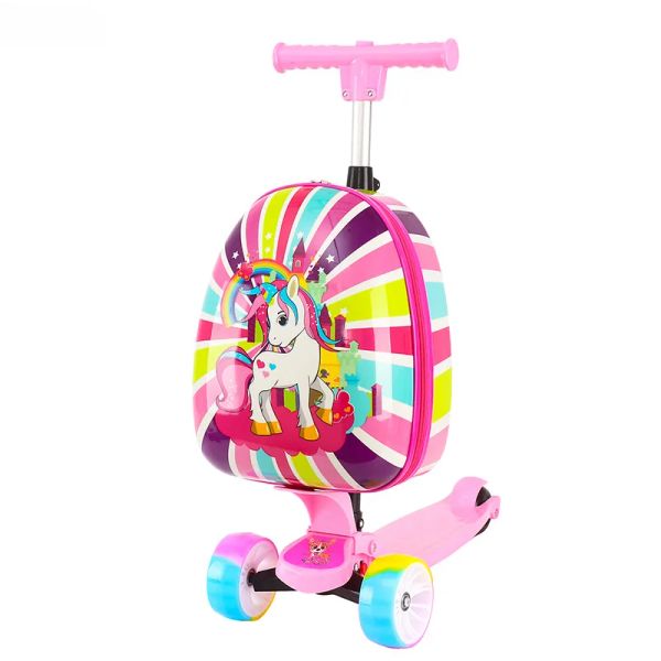 Bagaglio da 16 pollici Scooter Scooter Travel Valone su ruote Lazy Trolley Borse per bambini Giovaguini per cartoni animati per cartoni animati