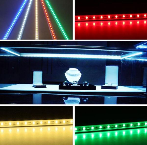 6xhard LED Strip sottomarino IP68 IP68 5630SMD barra rigida bianca calda calda 36leds 05 metri Strips di illuminazione con 7 colori 4608304