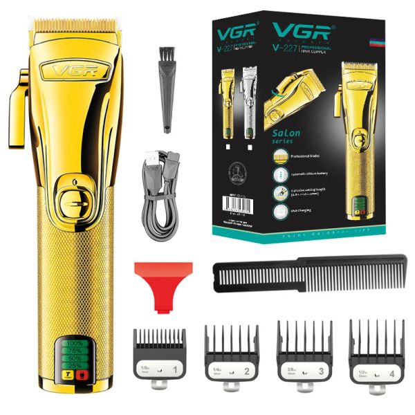 Clippers Original VGR Professionelle Metallhaarschneider für Männer Elektrische Bart Haar Trimmer Haarschnitt Kit Friseur Maschine wiederaufladbar