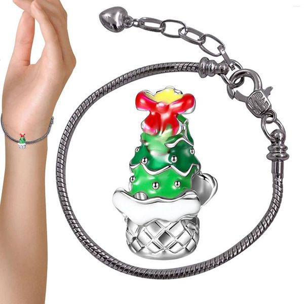 Link braccialetti Christmas Charm Bracciale Kit con squisita gocciola d'olio gocciolamento ragazza carina decorazione unica