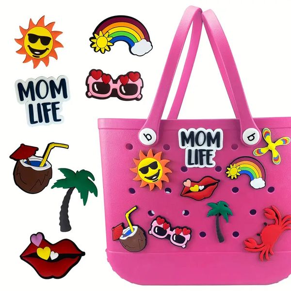 Bogg Borsa Accessorio decorativo Set di gomma Decorazione fai -da -te per xl xxl Eva totes sacchetto da spiaggia (solo accessori, borsa non incluso) Smokpro presente