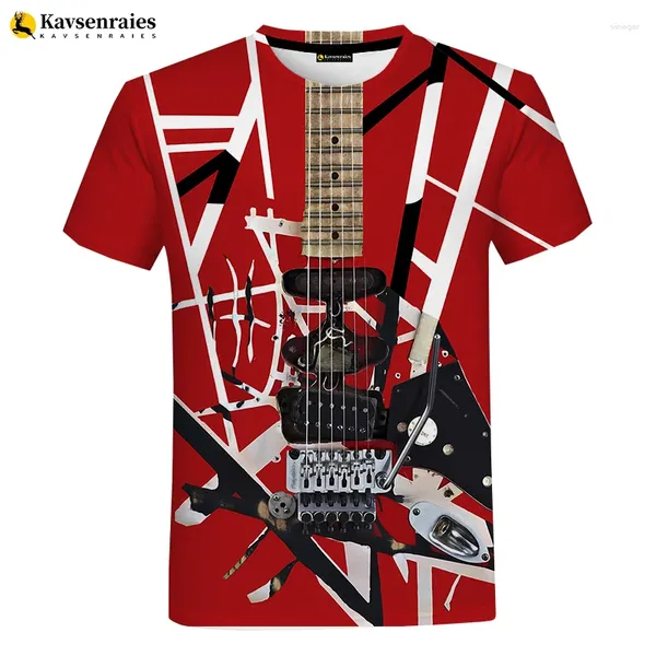 Herren T-Shirts 2024 Musikgitarre 3d T-Shirt Sommer Männer/Frauen-Shirt T-Shirt Casual Tee Shirt/Streetwear Männer Kleidung