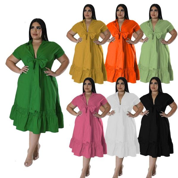 211266 plus size size feminino color soldeira lapela meio cardigã Top Moda Bandrage vestido plissado