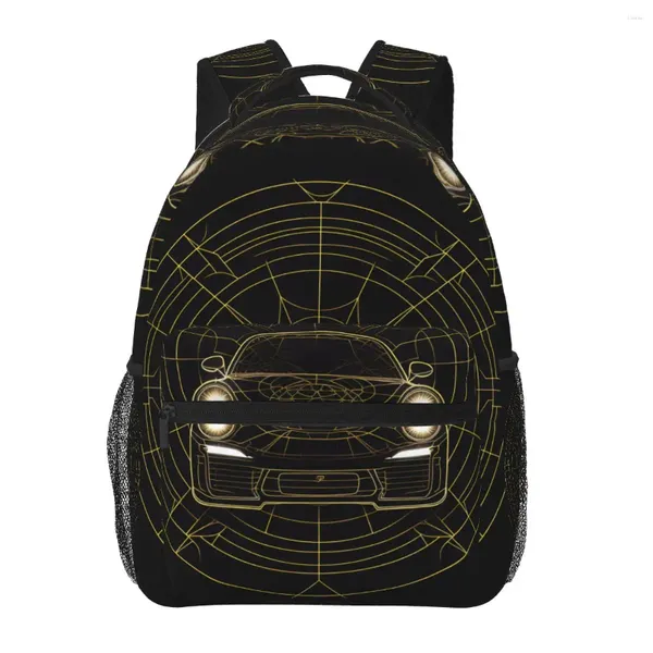 Backpack Classic Sports Car Youth Minimalist Art Astro Geometry Zackpack leggero divertenti borse di scuola superiore ogni giorno dello zaino personalizzato