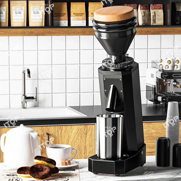 Grinders ITOP40 Kaffeeschleifer Version2 8 Punkt Burr 40 mm Titan Burr Metallbohne Hopper 75G Elegante Samll Mühle ITOP40 V2