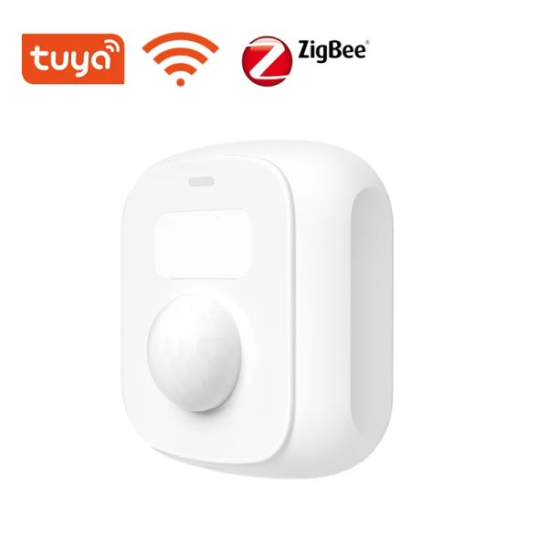 Kontrolle Tuya WiFi Zigbee Humaner Bewegungssensor Smart Home PIR -Bewegungssensor Detektor mit Lichtsensor Szene Switch Funktion Smart Life