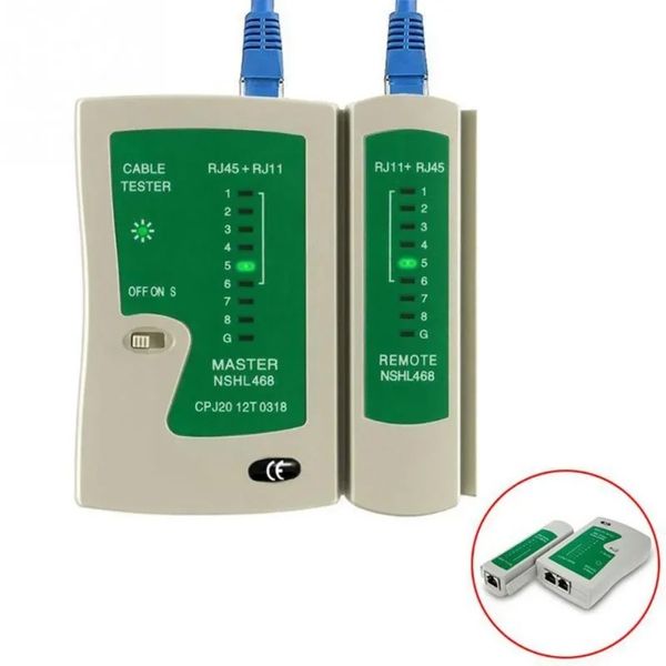 RJ45 RJ11 RJ12 Tester per cavi di rete Cat5 Cat6 UTP Tester Lan Tester Networking Telephone Retector Strumento