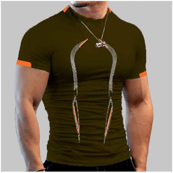 Herren-T-Shirts von Plus-Größe mit Mustern Sommer kurzärmeliges Sporttraining kurzärmelig Top S-5xl Top-Qualität