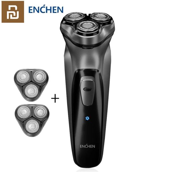 SHAVERS YOPIN ENCHEN BLACKSTONE Şarj Edilebilir Elektrik Tıraş Alınan İnsan Üçlü Yüzen Bıçak Kafaları Tıraş Erkek Jiletleri Sakal Düzeltici