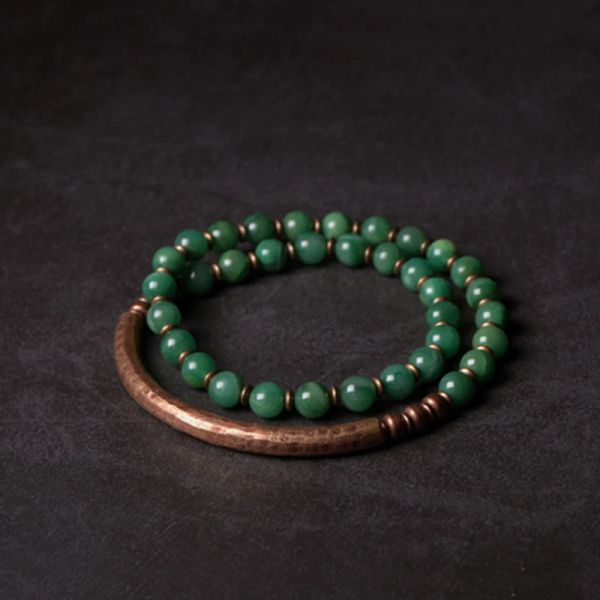 Braccialetti retrò designer vintage gioielli rossi pietra rossa rame africano verde perline di perline artigianali bracciali per donne oggetti all'ingrosso