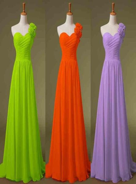 Abbigliamento a buon mercato in chiffon onore di cameriera A MAID A Dress A Line Black Lime Blu giallo Lilac da damigella d'onore da esci da damigella d'onore 2019 in ST8845956