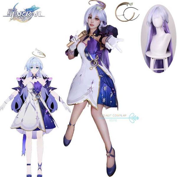 Costumi di anime Robin Cosplay Game Honkai Star Rail Cosplay Come vestito parrucca set completo Donne Run gioco Carnival Party Clothes Y240422