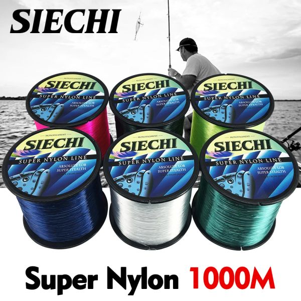 Accessori SIECHI Nylon Linea Super Strong Nylon Fishing Linea monofilamento 1000M Monofilamento Giappone Materiale Fish Linea per pesca per carpe