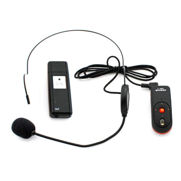 Microfones Oxlasers 2.4g Headset Microfone sem fio com mini receptor USB para discurso de ensino da conferência sobre o alto -falante megafone