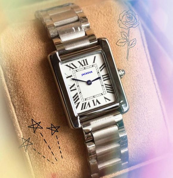 Relogio femminino womens piccoli orologi da 28 mm lady quartz batteria di alta qualità a cinghia in acciaio inossidabile ad alta qualità cinghia quadrata serbatoio da donna all'ingrosso romana orologio