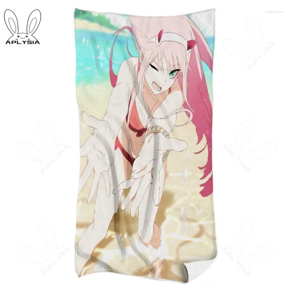 Полотенце японская аниме девушка Асуна Незуко сабля пляжные полотенца с большим размером тренажерный зал rem remuru tokisaki kurumi face fist подарок для парня