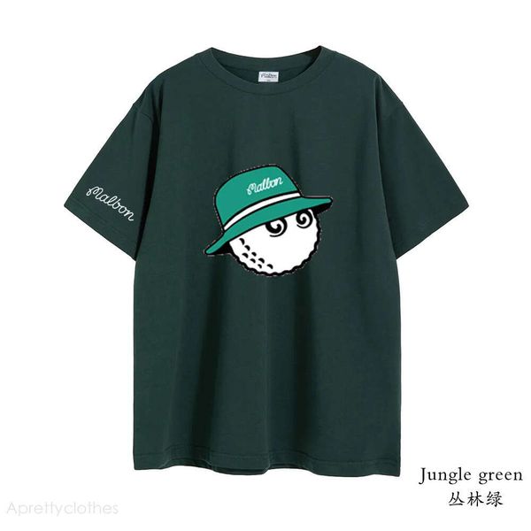 Мужские футболки малбон гольф футболка мужчина женщин 2024 Лето хлопчатобумажную шляпу с коротки