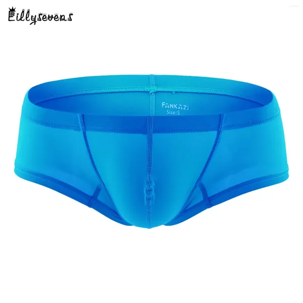 Cueca boxers de baixa cintura masculina simples coloração sólida casual perna pequena e confortável elástica alta fina e cueca clara