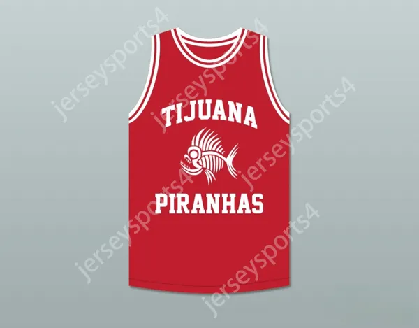 Custom Qualquer nome Número Mens Juventude/Crianças DeMarcus Cousins 0 Tijuana Piranhas Red Basketball Jersey Mexican Expansion Team Top Stitched S-6xl