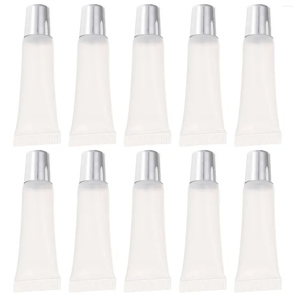 Bottiglie di stoccaggio 10 pezzi Tubo vuoto di glassa per labbra Tag del supporto lucido Piccolo Gloss Toiletries Reiedi in plastica portatile Ritirabile