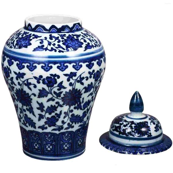 Bottiglie di stoccaggio blu e bianco porcellana baratto generale multifunzione tè in bomboletta di tè alimentare in ceramica decorazione del vaso di fiori a sfioro cinese cinese