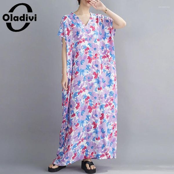 Платья для вечеринок Big Maxi Long Dress for Women Bohemian Beach Wear 2024 Summer Ungifemize Vestidio Tounic 9371 6xl 8xl 9xl