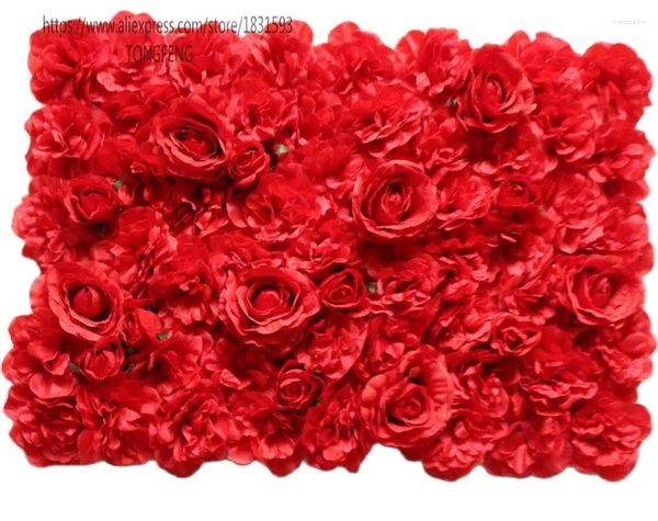 Fiori decorativi tongfeng 10pcs/lot seta artificiale peonia rosa 3d fiore whee notidroin decorazione stage runner